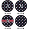 Texas Polka Dots Set of Lunch / Dinner Plates (Approval)