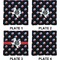 Texas Polka Dots Set of Square Dinner Plates (Approval)