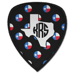Texas Polka Dots Iron on Shield Patch A w/ Monogram