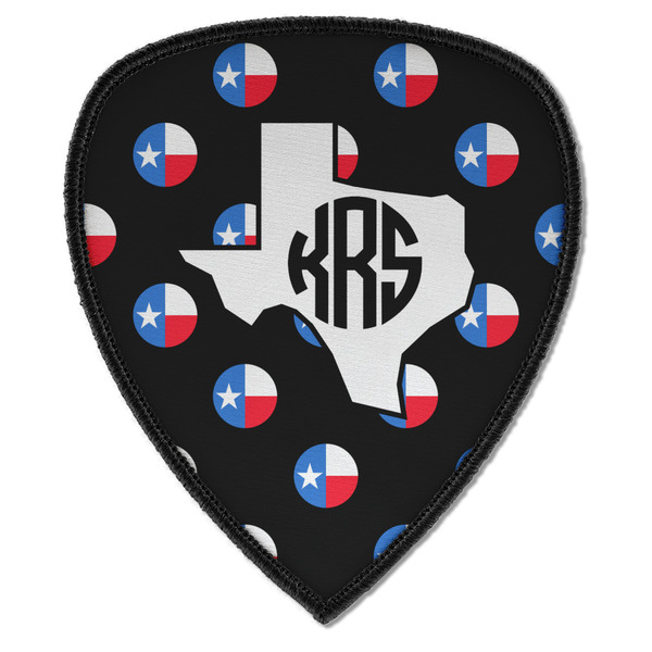 Custom Texas Polka Dots Iron on Shield Patch A w/ Monogram