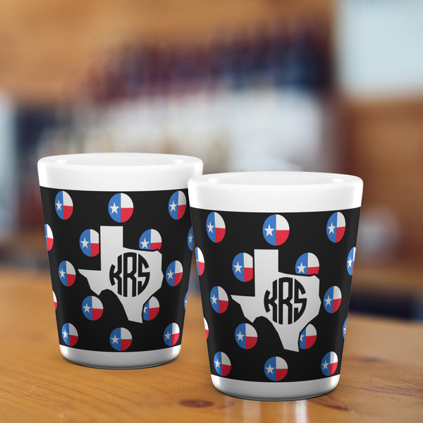 Texas Polka Dots Shot Glass - White - LIFESTYLE