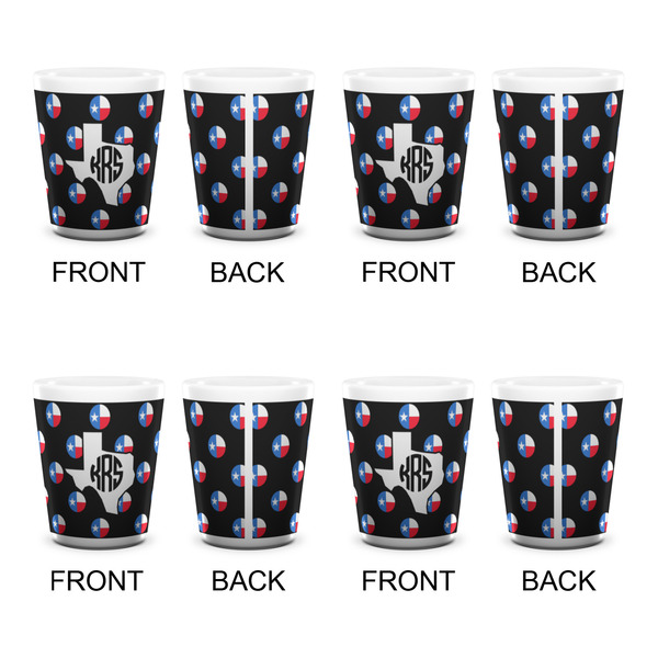 Texas Polka Dots Shot Glass - White - Set of 4 - APPROVAL