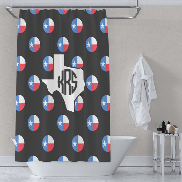 Texas Polka Dots Shower Curtain Lifestyle