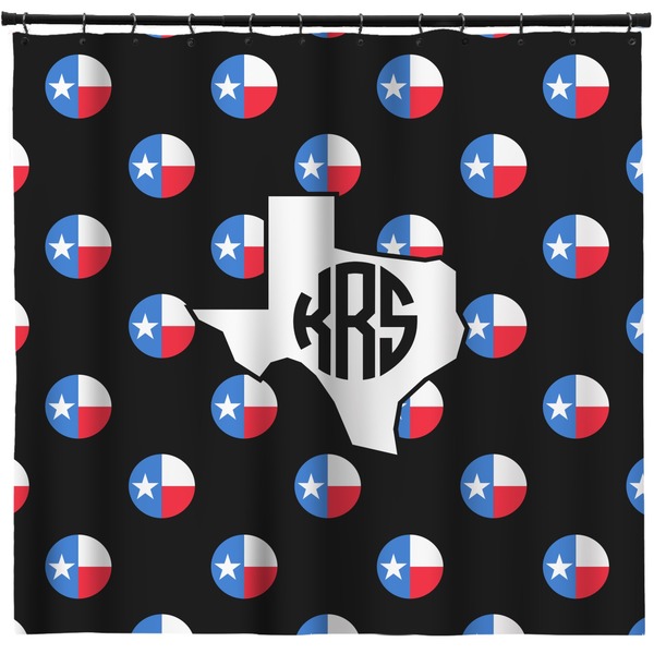 Custom Texas Polka Dots Shower Curtain - 71" x 74" (Personalized)