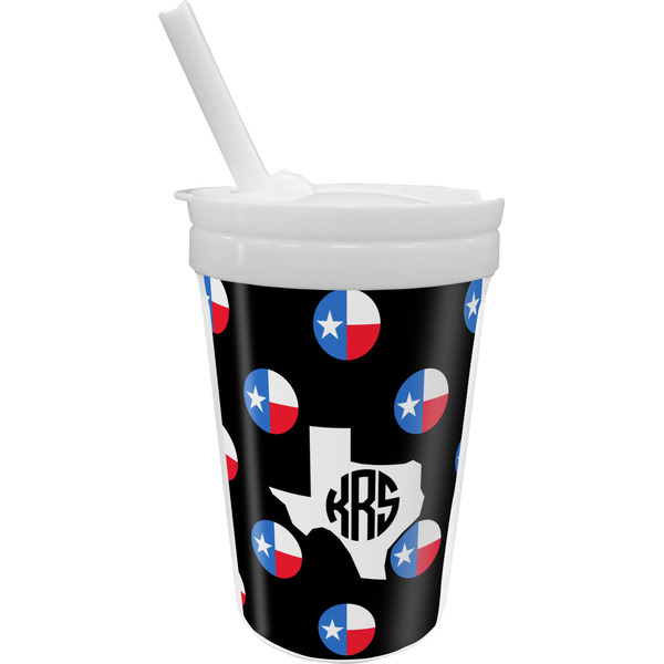 Custom Texas Polka Dots Sippy Cup with Straw (Personalized)
