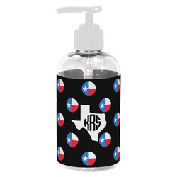 Texas Polka Dots Plastic Soap / Lotion Dispenser (8 oz - Small - White) (Personalized)
