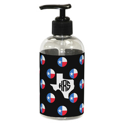 Texas Polka Dots Plastic Soap / Lotion Dispenser (8 oz - Small - Black) (Personalized)