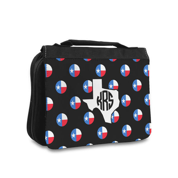 Custom Texas Polka Dots Toiletry Bag - Small (Personalized)
