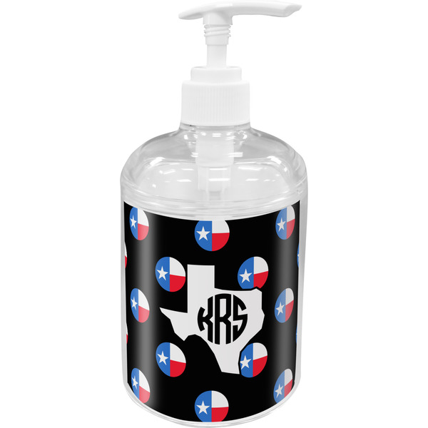 Custom Texas Polka Dots Acrylic Soap & Lotion Bottle (Personalized)