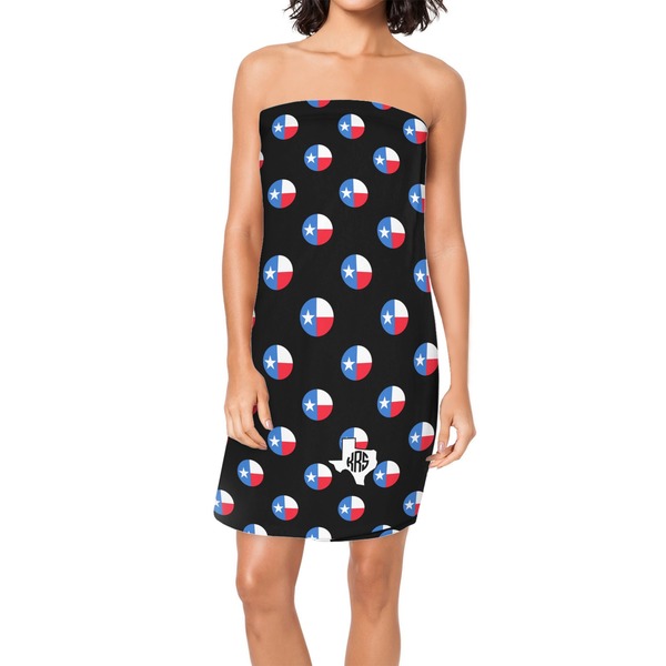 Custom Texas Polka Dots Spa / Bath Wrap (Personalized)