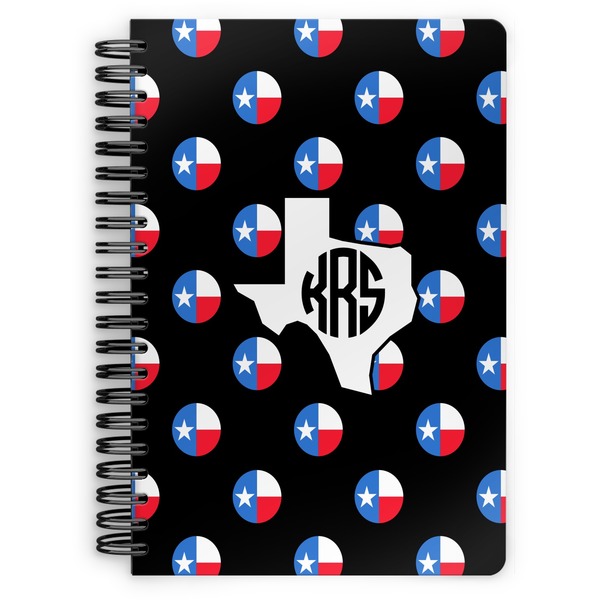 Custom Texas Polka Dots Spiral Notebook (Personalized)