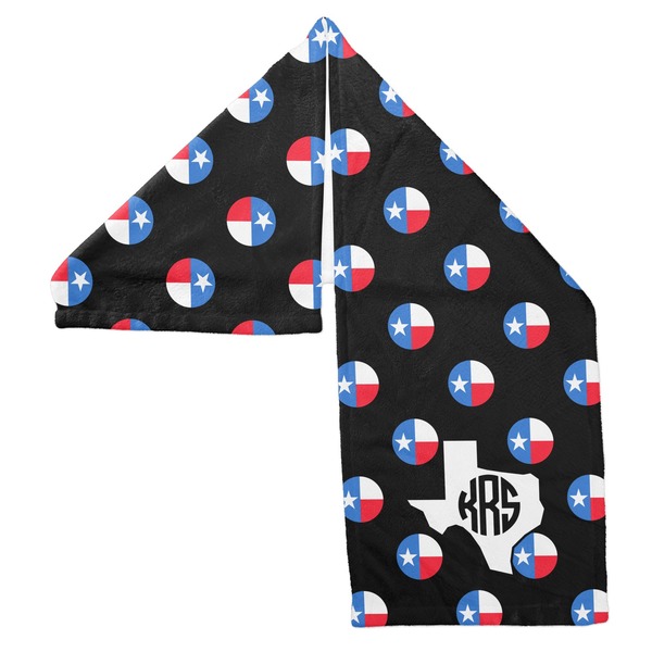 Texas Polka Dots Sports Towel Folded - Both Sides Showing