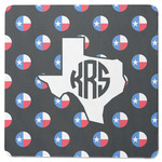 Texas Polka Dots Square Rubber Backed Coaster (Personalized)