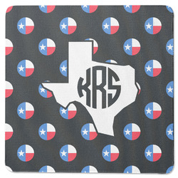 Texas Polka Dots Square Rubber Backed Coaster (Personalized)