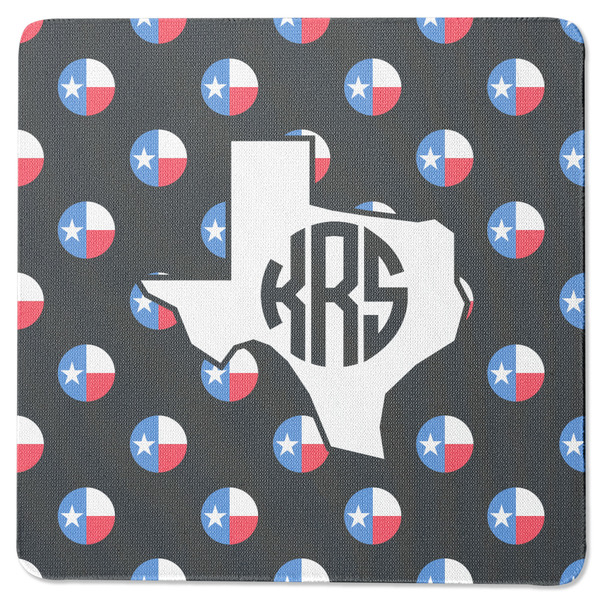 Custom Texas Polka Dots Square Rubber Backed Coaster (Personalized)