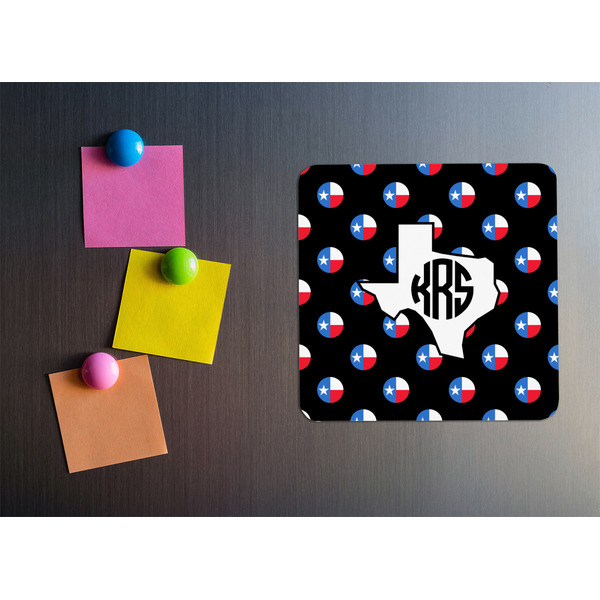Texas Polka Dots Square Fridge Magnet - LIFESTYLE