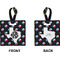Texas Polka Dots Square Luggage Tag (Front + Back)