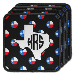 Texas Polka Dots Iron On Square Patches - Set of 4 w/ Monogram