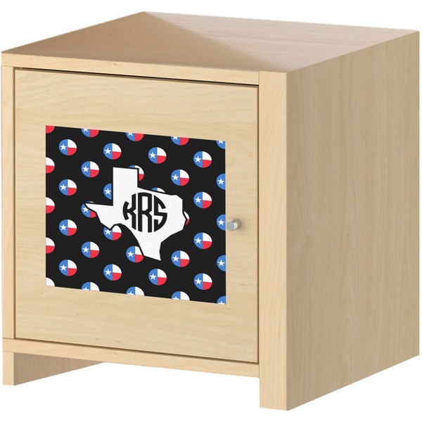 Texas Polka Dots Square Wall Decal on Wooden Cabinet