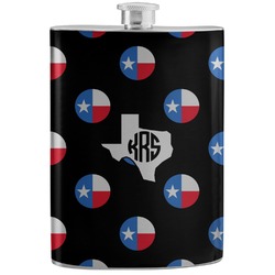 Texas Polka Dots Stainless Steel Flask (Personalized)