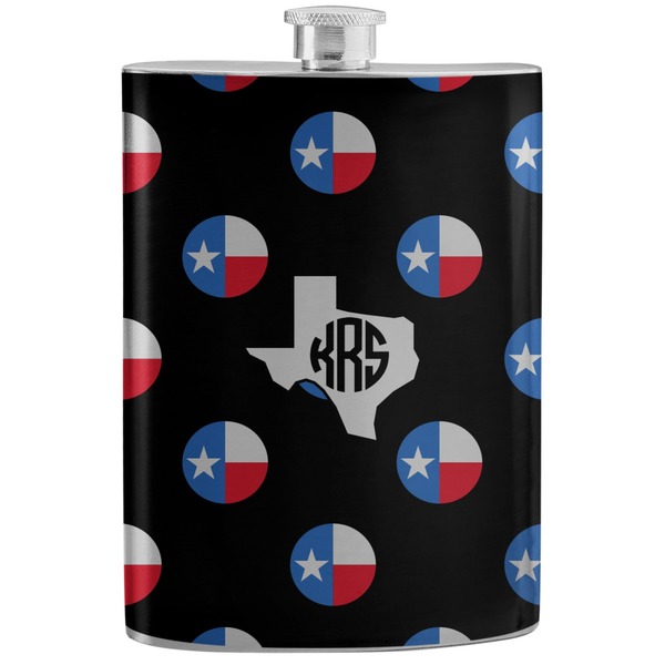 Custom Texas Polka Dots Stainless Steel Flask (Personalized)