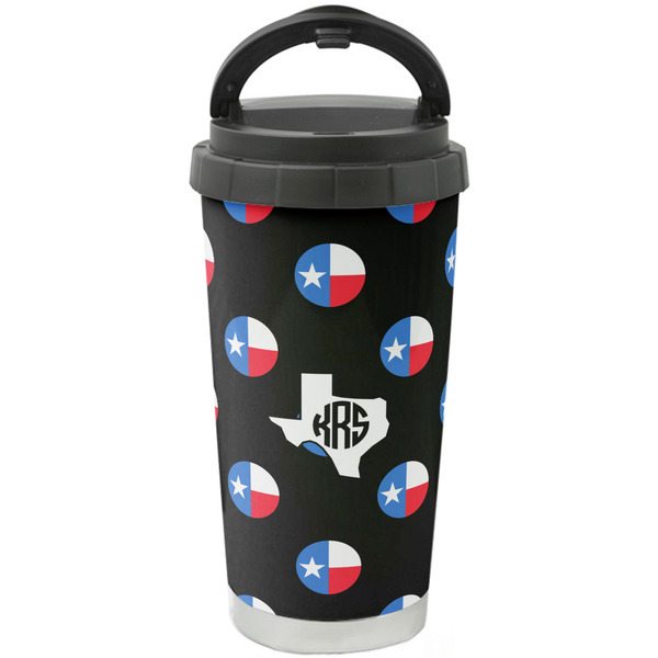 Custom Texas Polka Dots Stainless Steel Coffee Tumbler (Personalized)