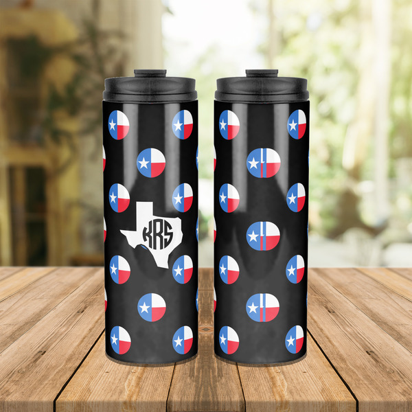 Texas Polka Dots Stainless Steel Tumbler - Lifestyle