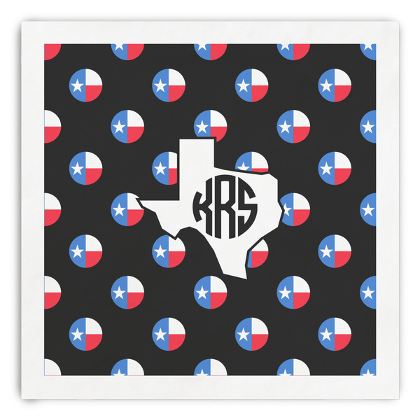 Custom Texas Polka Dots Paper Dinner Napkins (Personalized)