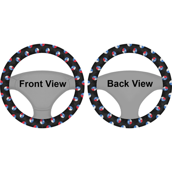 Texas Polka Dots Steering Wheel Cover- Front and Back