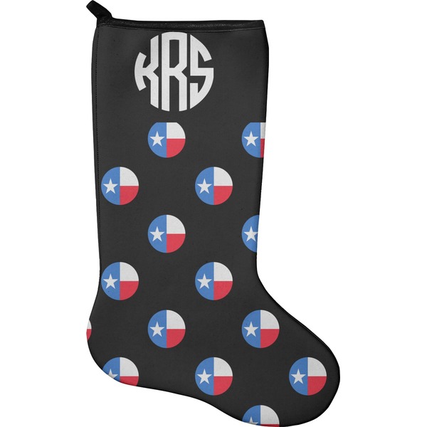 Custom Texas Polka Dots Holiday Stocking - Single-Sided - Neoprene (Personalized)