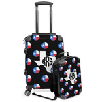 Texas Polka Dots Kids 2-Piece Luggage Set - Suitcase & Backpack (Personalized)