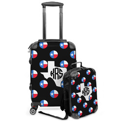 Texas Polka Dots Kids 2-Piece Luggage Set - Suitcase & Backpack (Personalized)