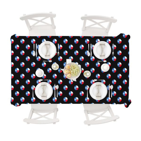 Texas Polka Dots Tablecloths (58"x102") - TOP VIEW