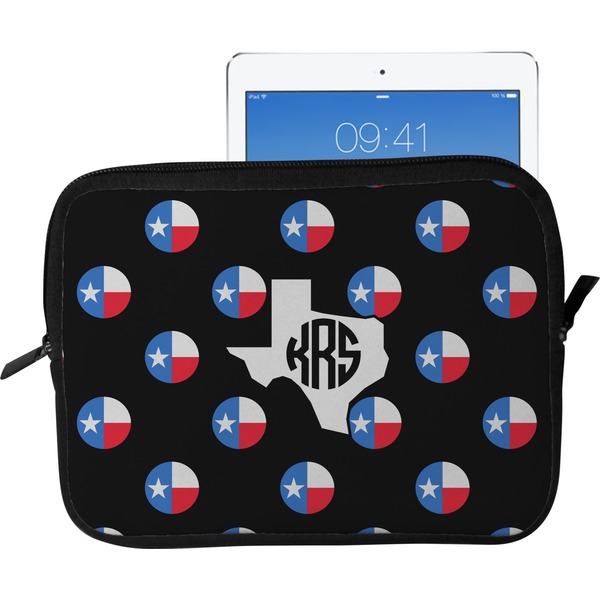 Custom Texas Polka Dots Tablet Case / Sleeve - Large (Personalized)
