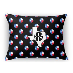 Texas Polka Dots Rectangular Throw Pillow Case (Personalized)