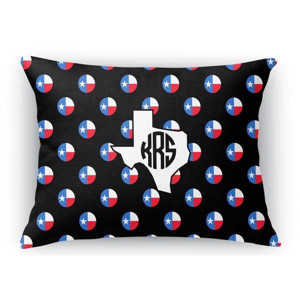 Custom Texas Polka Dots Rectangular Throw Pillow Case - 12"x18" (Personalized)