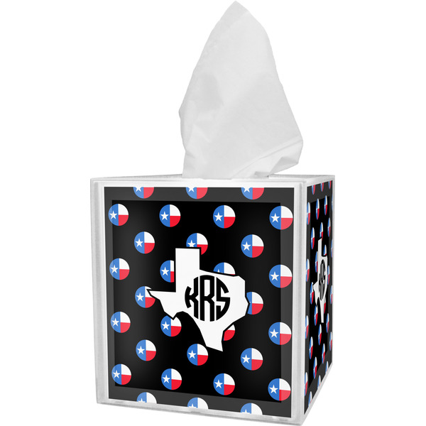 Custom Texas Polka Dots Tissue Box Cover (Personalized)