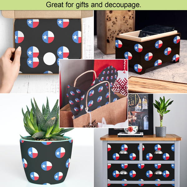 Texas Polka Dots Tissue Paper - In Use Collage