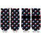 Texas Polka Dots Toddler Ankle Socks - Double Pair - Front and Back - Apvl