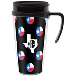 Texas Polka Dots Acrylic Travel Mug with Handle (Personalized)