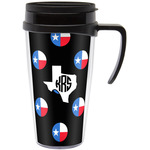 Texas Polka Dots Acrylic Travel Mug with Handle (Personalized)