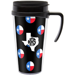 Texas Polka Dots Acrylic Travel Mug with Handle (Personalized)