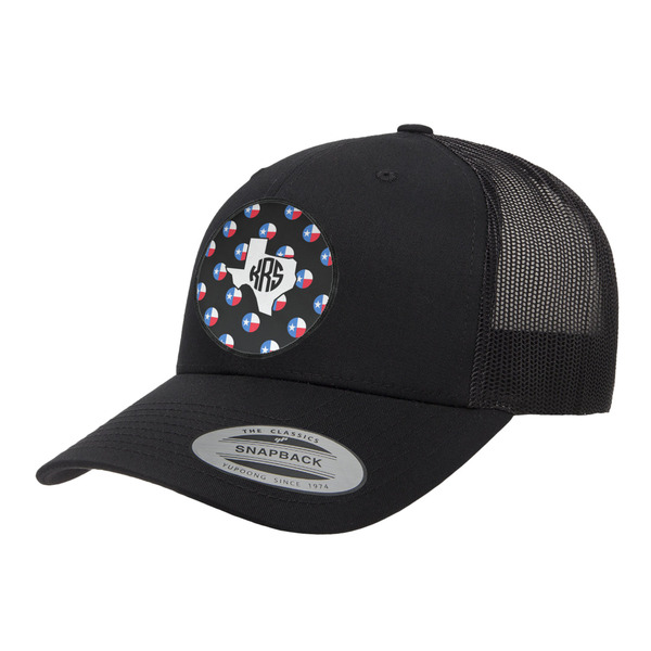 Custom Texas Polka Dots Trucker Hat - Black (Personalized)