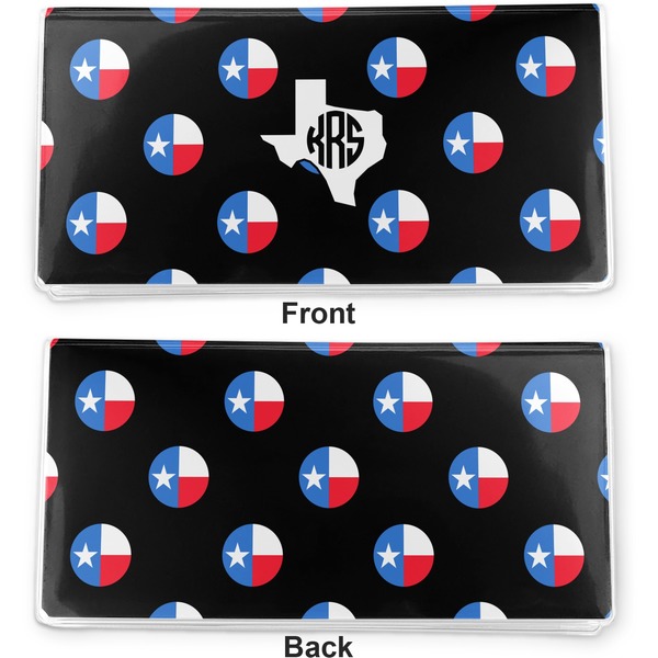 Texas Polka Dots Vinyl Check Book Cover - Front and Back
