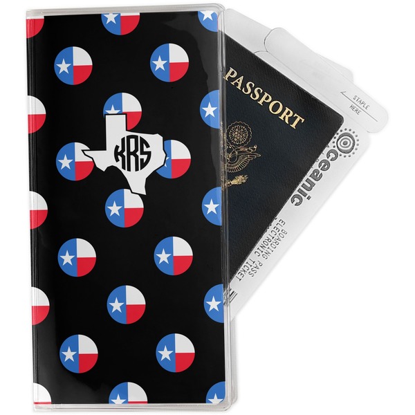 Custom Texas Polka Dots Travel Document Holder
