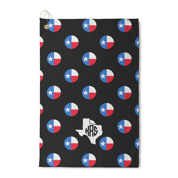 Custom Texas Polka Dots Waffle Weave Golf Towel (Personalized)