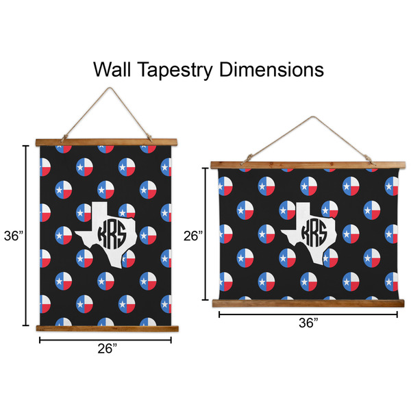 Texas Polka Dots Wall Hanging Tapestries - Parent/Sizing