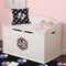 Texas Polka Dots Wall Monogram on Toy Chest