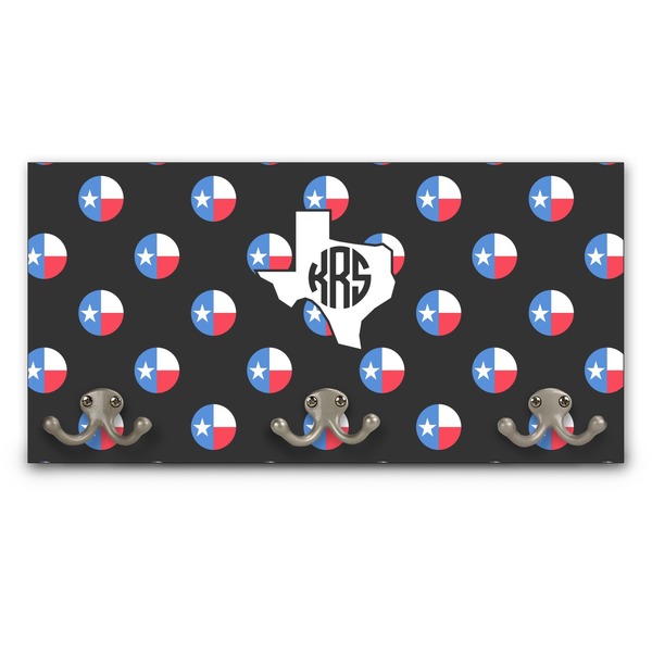 Custom Texas Polka Dots Wall Mounted Coat Rack (Personalized)