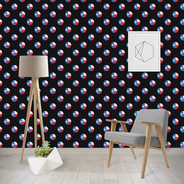 Custom Texas Polka Dots Wallpaper & Surface Covering (Water Activated - Removable)